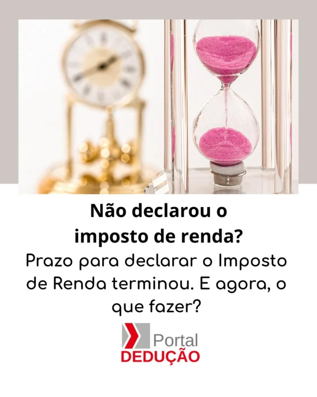 O prazo para declarar o Imposto de Renda terminou, e agora? Muitos contribuintes que perderam o prazo podem enfrentar multas e outras penalidades. O artigo orienta sobre os próximos passos, como regularizar a situação, enviar a declaração em atraso e evitar maiores complicações com a Receita Federal.

Quer saber o que fazer e como se regularizar? Leia o artigo completo no Portal Dedução!

#ImpostoDeRenda #IR #DeclaracaoDeIR #Prazo #Regularizacao #Multa #Contabilidade #GestaoFinanceira #Contribuintes #PortalDeducao