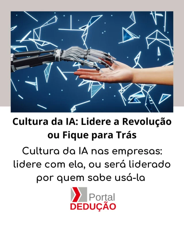 A cultura da Inteligência Artificial nas empresas já é uma realidade: ou você lidera com ela ou será liderado por quem sabe usá-la. O artigo destaca como a adoção estratégica da IA pode impulsionar a inovação, aumentar a competitividade e transformar modelos de negócios. Também alerta sobre a importância de capacitar equipes e desenvolver uma mentalidade orientada para a tecnologia.

Quer saber como incorporar a IA na sua empresa de forma eficiente? Leia o artigo completo no Portal Dedução!

#InteligenciaArtificial #Inovacao #Tecnologia #TransformacaoDigital #GestaoEmpresarial #Competitividade #Negocios #Lideranca #Empreendedorismo #PortalDeducao